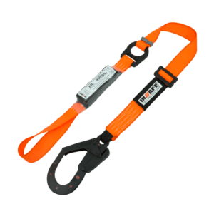 IN-8020-2R1D |   Eslinga Sencilla con Absorbedor Regulable, Gancho 2 ¼ Dieléctrico con Argolla en Reata